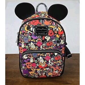 Disney Loungefly Mickey & Friends Halloween Mini Backpack NWT